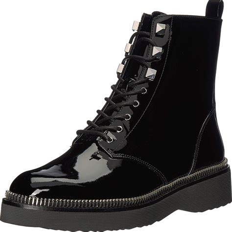 michael kors haskell patent leather block heel combat booties|Haskell Leather Combat Boot .